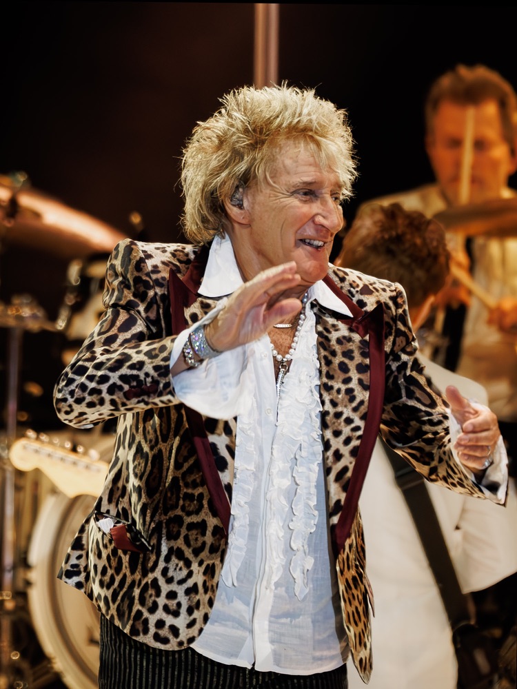 Rod Stewart in a temporary editorial photograph
