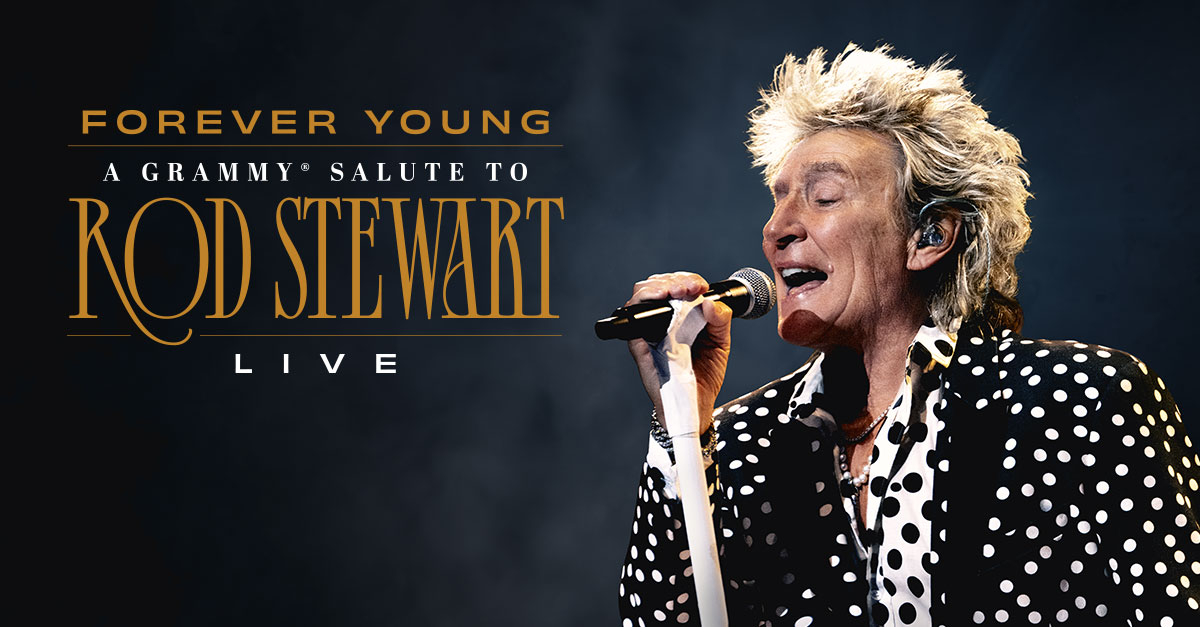 Rod Stewart performing during the Forever Young Grammy salute