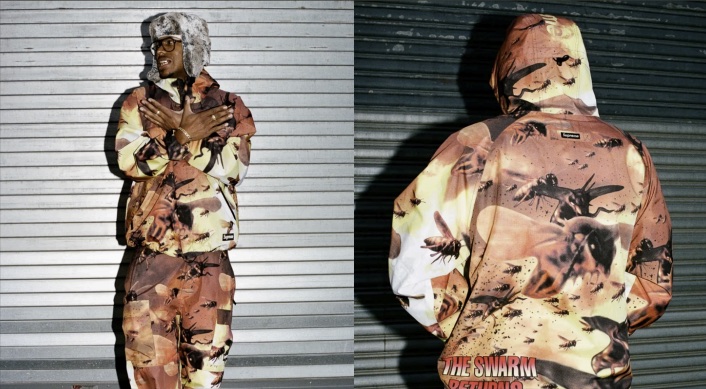 Front and back views of the Supreme and Wu-Tang Clan collaboration
